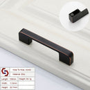 Zinc Kitchen Cabinet Handles Drawer Bar Handle Pull black+copper color hole to hole size 96mm - RnR Galore